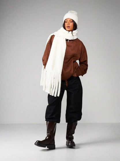 Velliria Knit Scarf – With Fringes